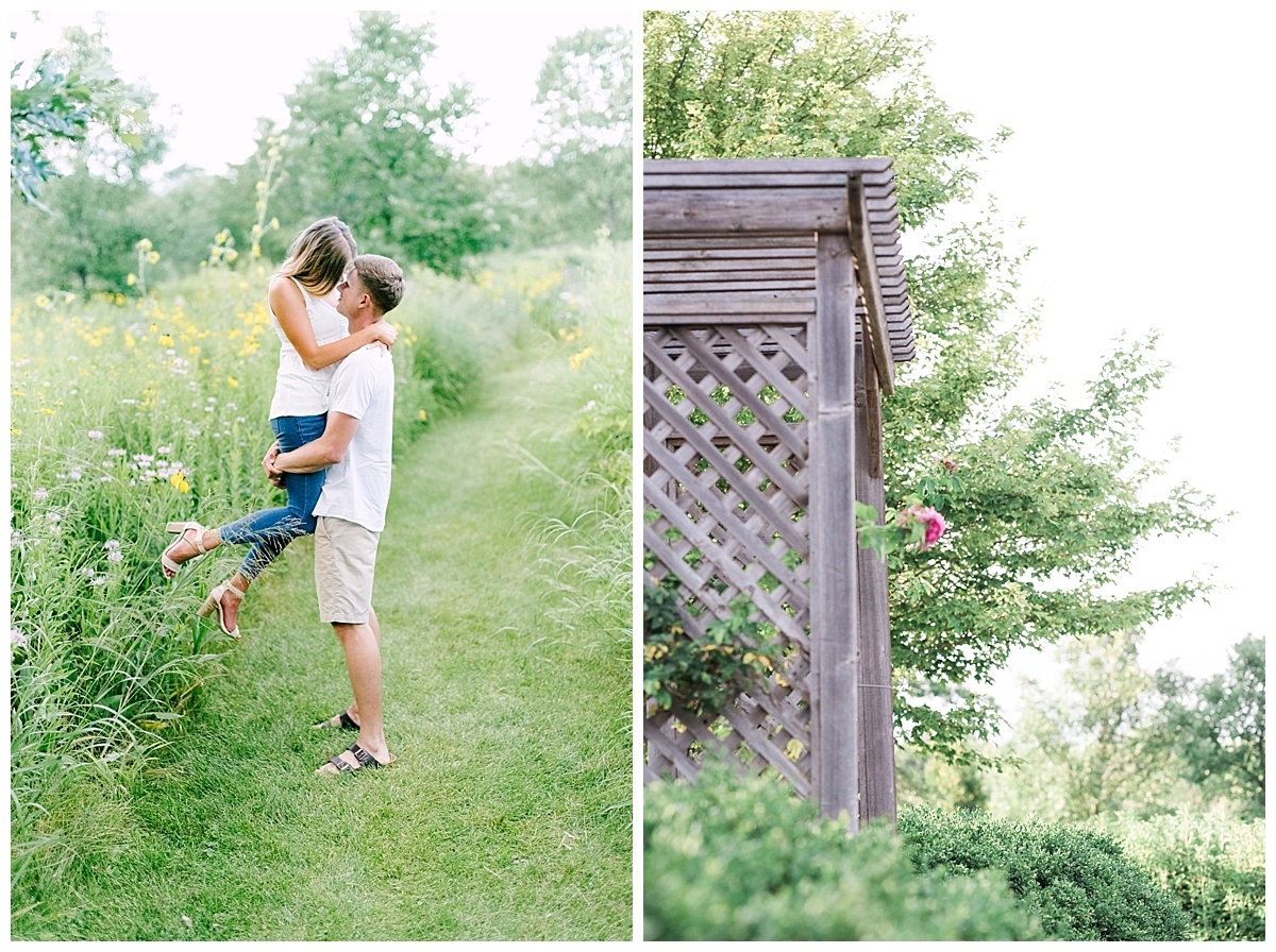 appleton wisconsin engagement session scheig center memorial park wedding photography photographer meghan lee harris couple garden