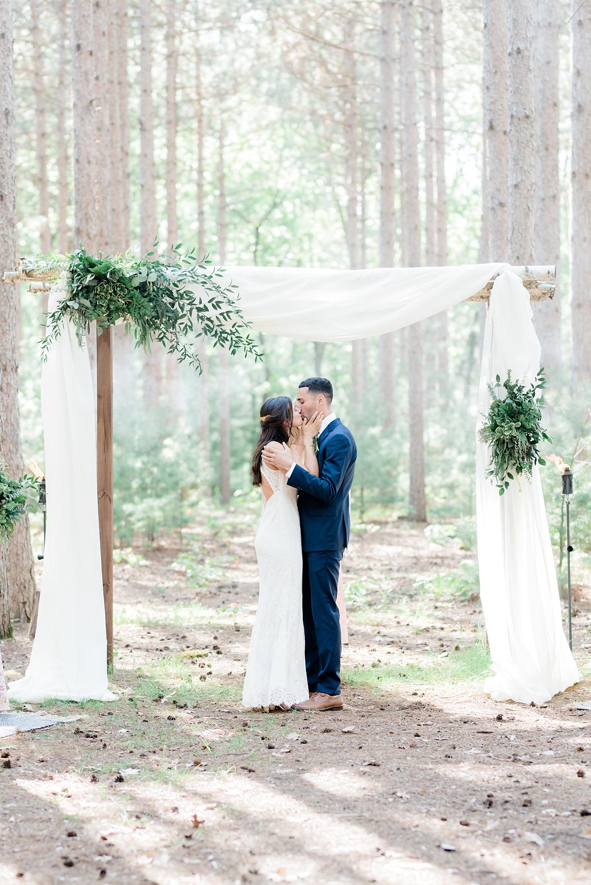 Courtney Ilan Forest Wedding at Burlap and Bells in Black River Falls Wisconsin by Meghan Lee Harris Wedding Photography Wisconsin Destination Wedding Photographer