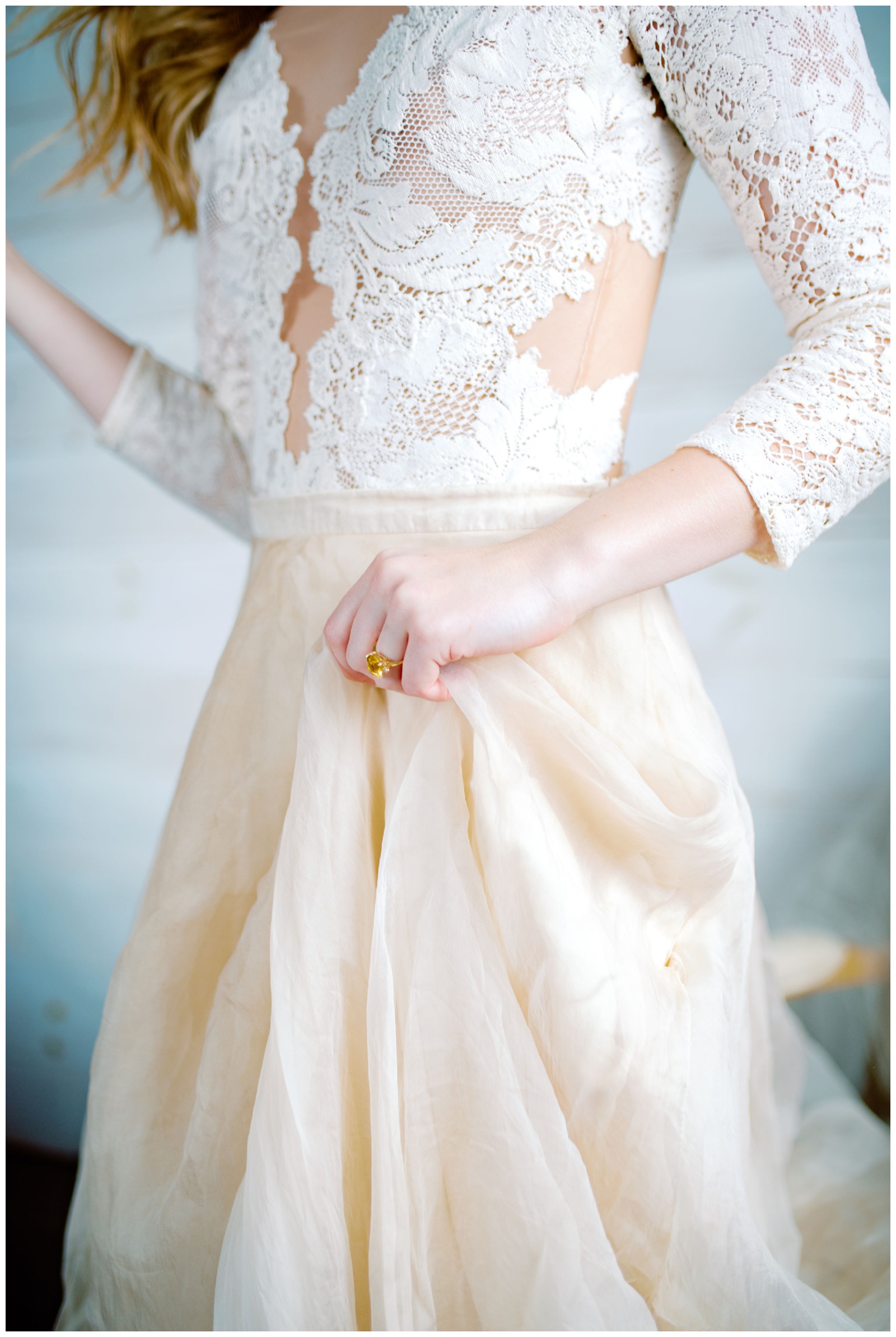 linyage dress gown wisconsin wedding photographer meghan lee harris winter